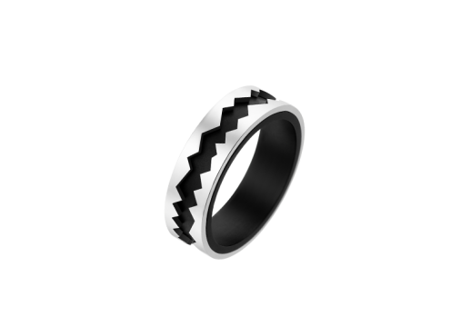 Akillis Bague Capture in Motion or blanc et titane